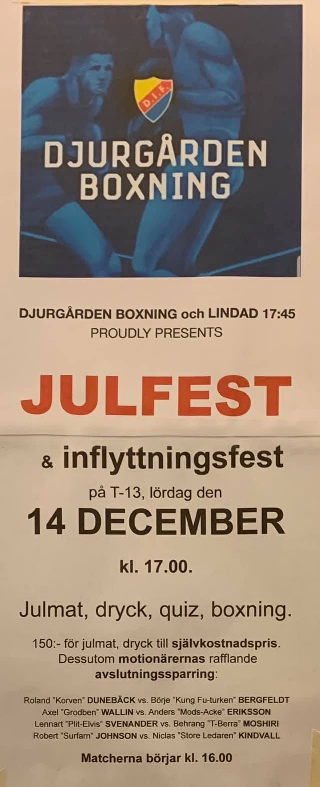 Julfest hos Djurgården Boxning