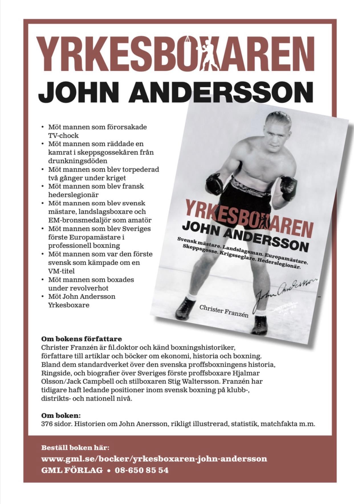 Boken om John Andersson –  nu ute