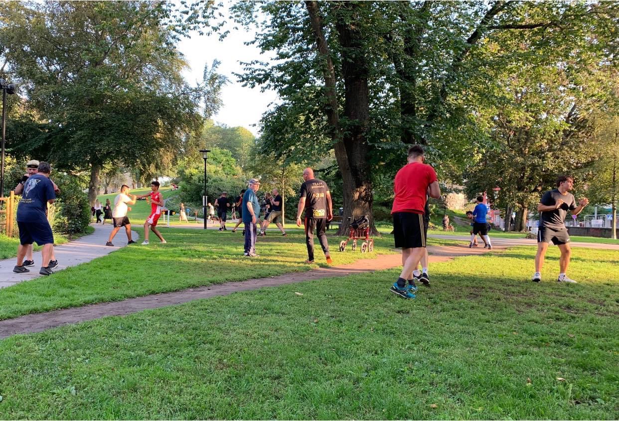 Utomhusträning i Vasaparken