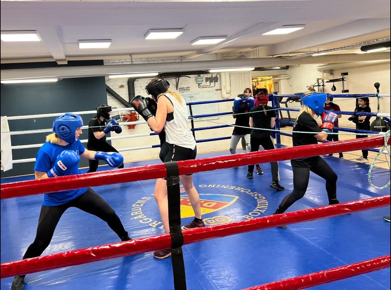 Tjejsparring på DIF Box Gym