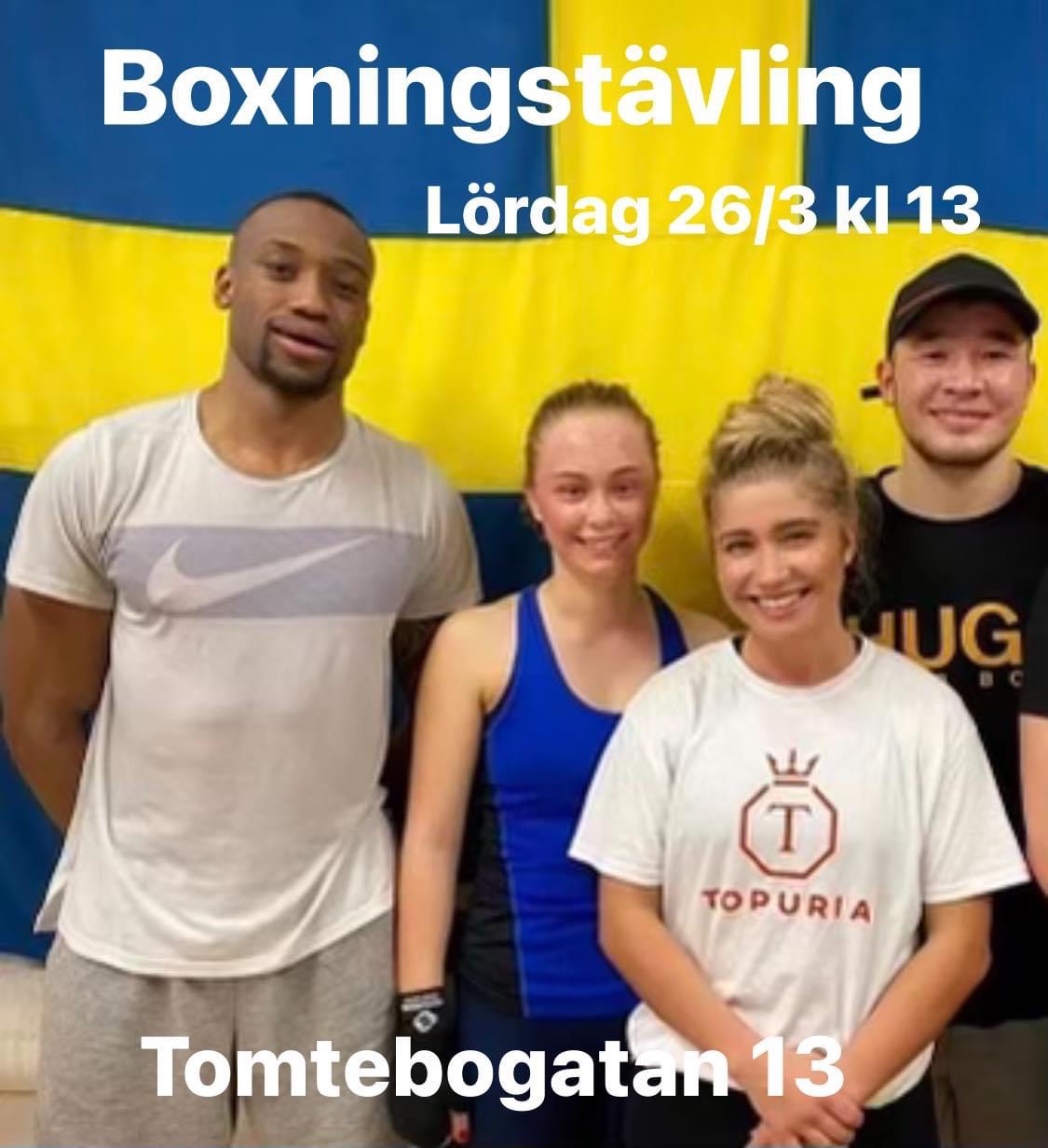 Boxningstävling hos Djurgården Boxning nu på lördag.