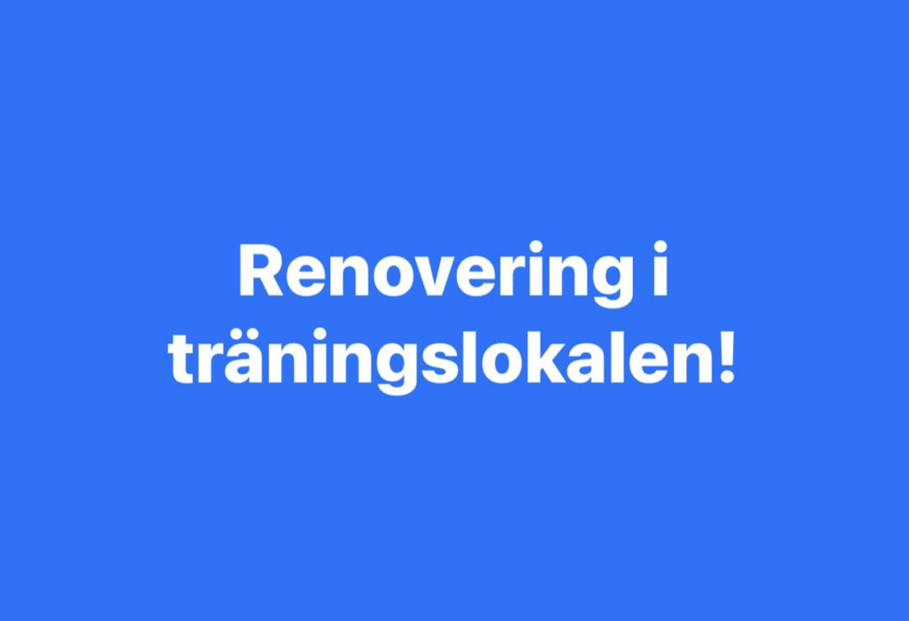 Renovering i träningslokalen!