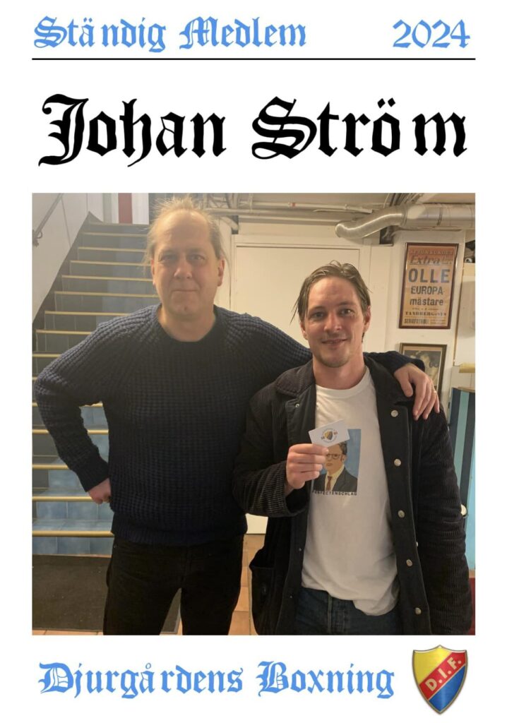 Johan Ström ny ständig medlem i Djurgården