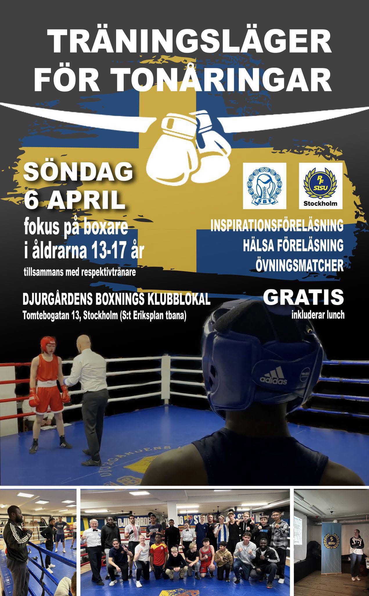 Träningsläger på T13 på söndag