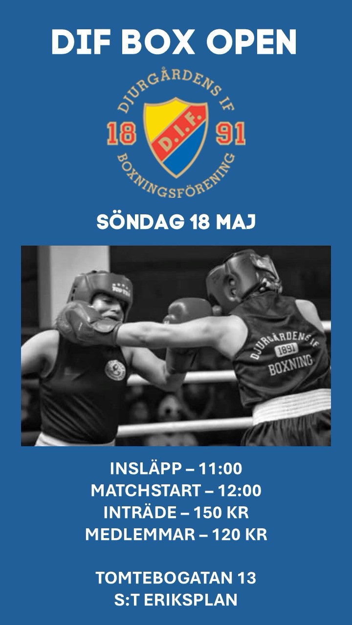 Djurgården Box Open den 18 maj